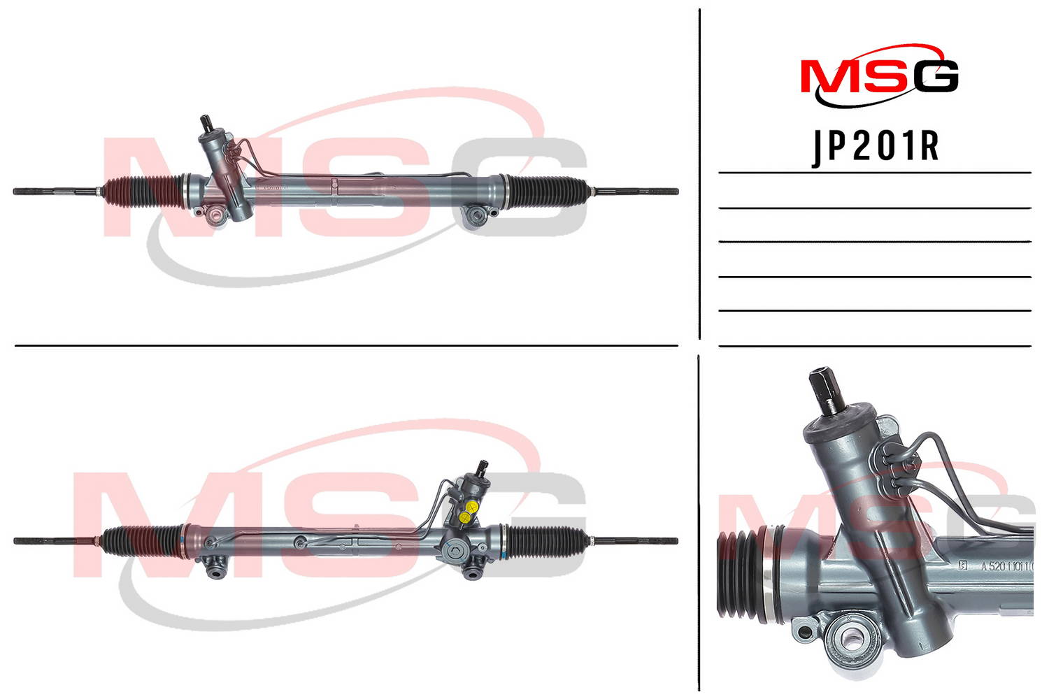 Рулевая рейка с ГУР восстановленная JEEP GRAND CHEROKEE III WH. WK - Фотография MSG JP201R