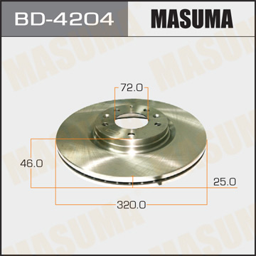 Диск тормозной Masuma MAZDA6 05- Фотография Masuma BD4204
