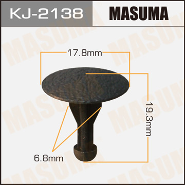 Клипса крепежная Masuma 2138-KJ салонная черная Фотография Masuma KJ2138