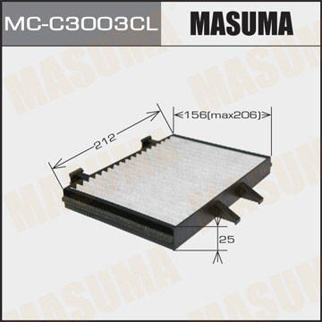 Салонный фильтр MASUMA угольный DELICA. SPACE GEAR PD6W. PD8W. PE8W. PF6W. PF8W Фотография Masuma MCC3003CL