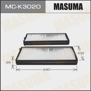 Воздушный фильтр Салонный АС- Masuma (1.40) HYUNDAI. TERRACAN. V2500 01- Фотография Masuma MCK3020