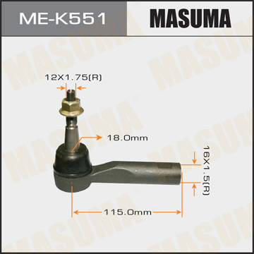Наконечник рулевой тяги MASUMA GM. DAEWOO Фотография Masuma MEK551