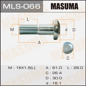Шпилька для грузовика Masuma OEM_90942-02025 Toyota Фотография Masuma MLS066