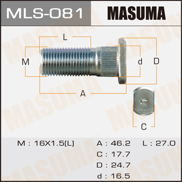 Шпилька для грузовика Masuma OEM_MB161934 MMC Canter LH Фотография Masuma MLS081