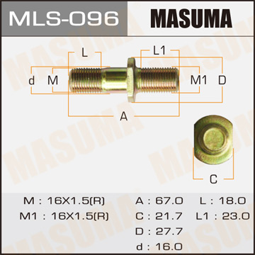 Шпилька для грузовика Masuma OEM_8-94157-969-2 Isuzu ELF Фотография Masuma MLS096