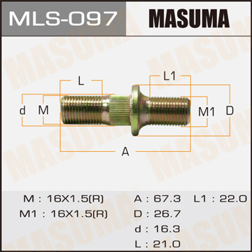 Шпилька для грузовика Masuma OEM_8-98000-404-0 Isuzu Фотография Masuma MLS097