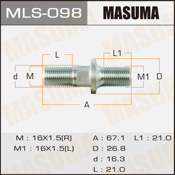 Шпилька для грузовика Masuma OEM_8-98000-406-0 Isuzu Elf Фотография Masuma MLS098