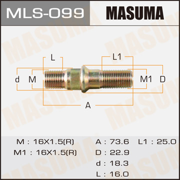 Шпилька для грузовика Masuma OEM_8-94416-294-5 Isuzu Фотография Masuma MLS099