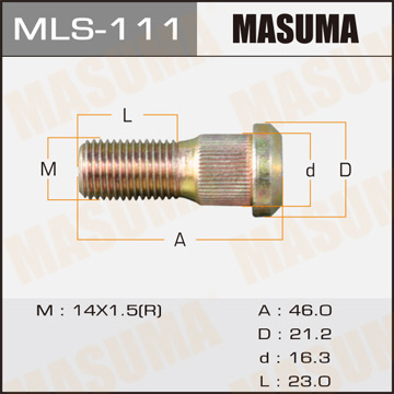 Шпилька для грузовика Masuma OEM_8-87126-490-0 Isuzu Фотография Masuma MLS111