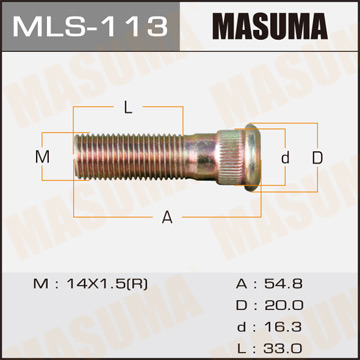 Шпилька для грузовика Masuma OEM_9-42331-605-4 Isuzu Фотография Masuma MLS113