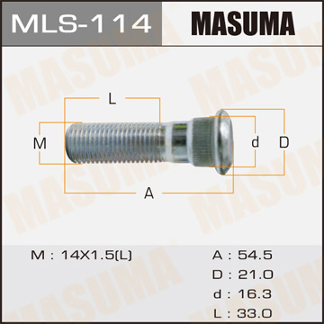 Шпилька для грузовика Masuma OEM_9-42332-605-4 Isuzu Фотография Masuma MLS114