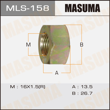 Гайки Masuma OEM_01211-00221 Nissan. под ключ.27мм (упаковка 20 штук) Фотография Masuma MLS158