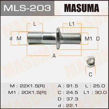 Гайки Masuma Isuzu RH Фотография Masuma MLS203