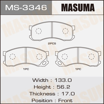Колодки дисковые Masuma AN-428 (1.12) Фотография Masuma MS3346