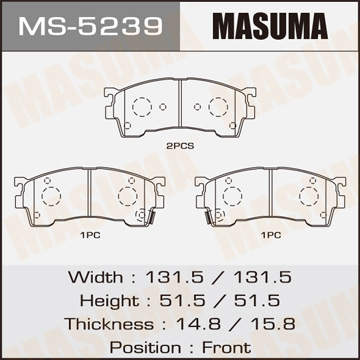 Колодки дисковые Masuma AN-447WK (1.12) Фотография Masuma MS5239