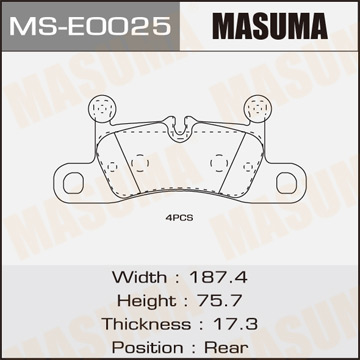 Колодки дисковые Masuma Фотография Masuma MSE0025