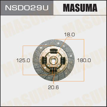 Диск сцепления Masuma 180*125*18*20.6 (1.10) Фотография Masuma NSD029U