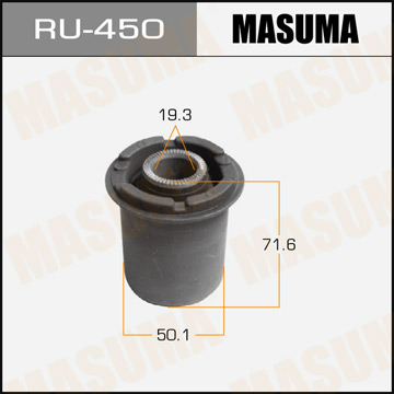 Сайлентблок Masuma HIACE REGIUS.KCH4#. RCH4# rear low in Фотография Masuma RU450