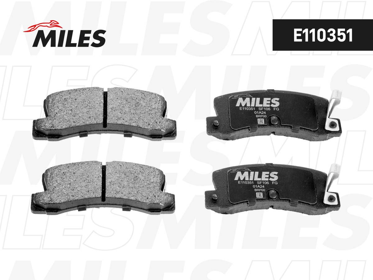 Колодки тормозные (смесь Semi-Metallic) TOYOTA AVENSIS/CAMRY/CARINA/CELICA/COROL Фотография Miles E110351