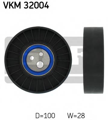 Ролик промежуточный поликлинового ремня генератора Alfa 166. Фотография SKF VKM32004
