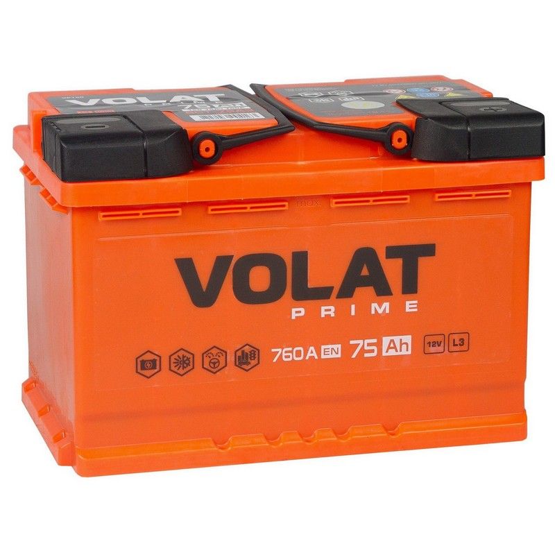 Аккумулятор VOLAT Prime (75 Ah) 760 A, 12 V Обратная, R+ L3 Фотография VOLAT VS750